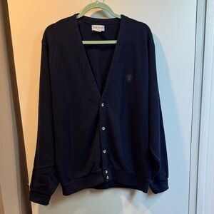 IZOD Men's Dark Blue Cardigan Sweater